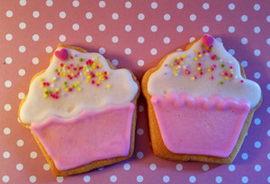 Galletas con forma de cupcake